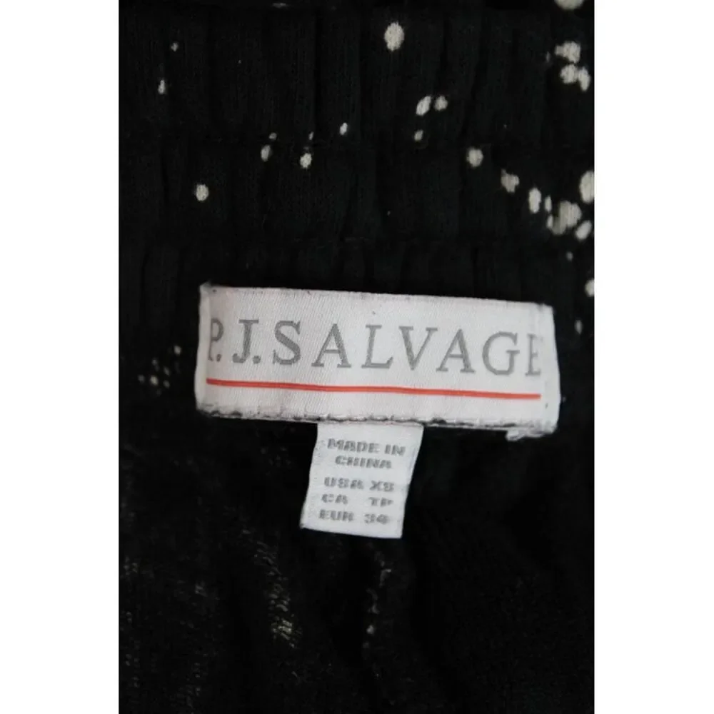 PJ Salvage Womens Tie Dye Print Pajama Sweatpants Black Size Extra Small